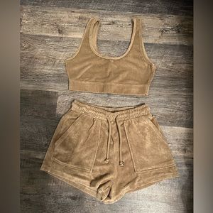 Tan Terry Cloth Set